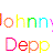 Johnny Depp Rainbow Words