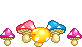 Colored mushrooms