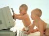 two children with computer