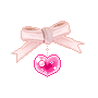pink bow & heart