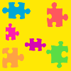 Yellow Background and Puzzle Pieces