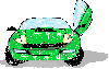 green car with glitter sportcar