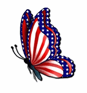 red,white,and blue bufferfly