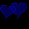dark blue emo hearts