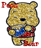 glitter pooh bear