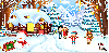 doll scene in snow