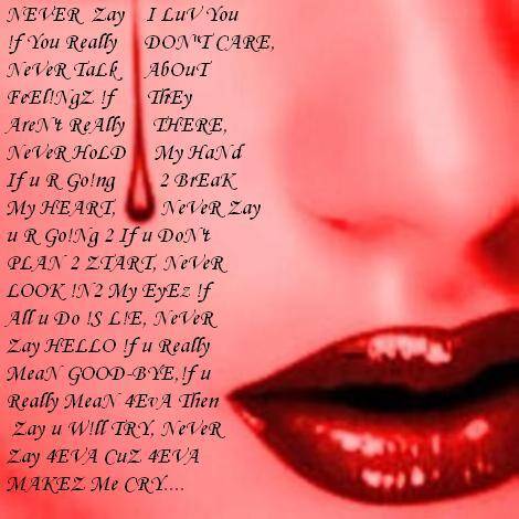 Never say I love you