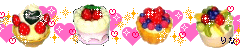cute kawaii yummy cakes divider