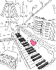 cute kawaii love piano