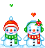 mr. & mrs. snowman