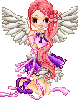 angel in pink and purple doll