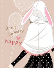 cute kawaii fashion girl dont worry be happy