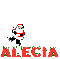 Santa skating on name Alecia