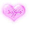 Christopher in a pink blinking heart