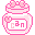 cute kawaii candied pink pot