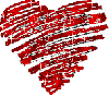 red scribble heart