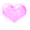 Trystan in a pink blinking heart 