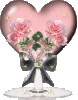 Roses in  heart globe