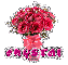 Crystal w/pink roses