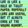life is like tolet paper