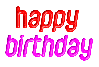 happy birthday multicoloured