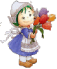 Cute lil elf w/tulips