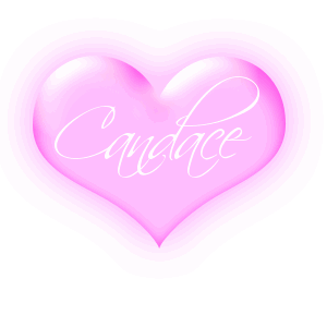 Candace in a pink blinking heart 2